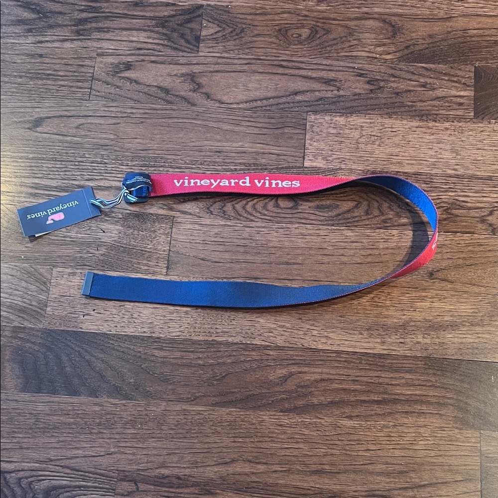 NWT Kids Vineyard Vines Navy and Red On The Go D-Ring Belt